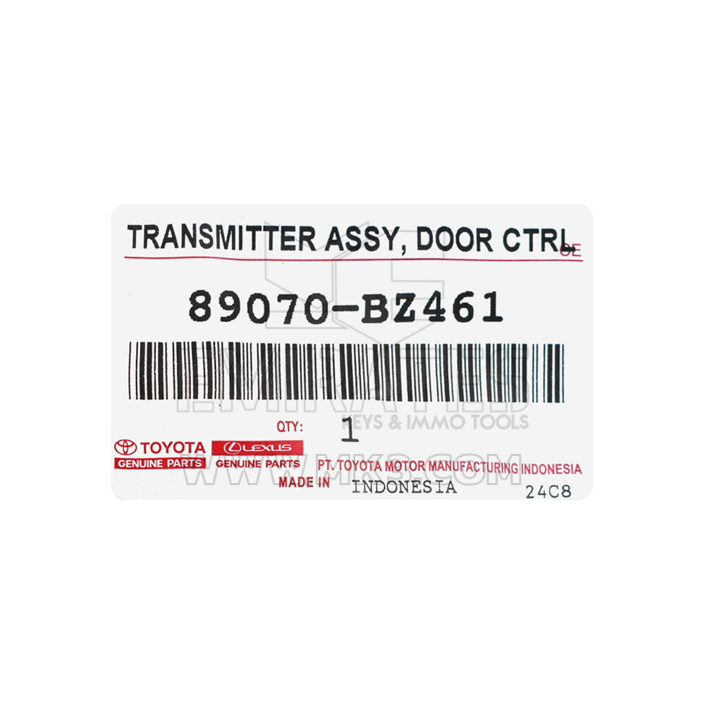 New Toyota Raize 2023 Genuine / OEM Remote Key 2 Buttons 433MHz OEM Part Number: 89070-BZ461 / 89070-BZ462 | Emirates Keys