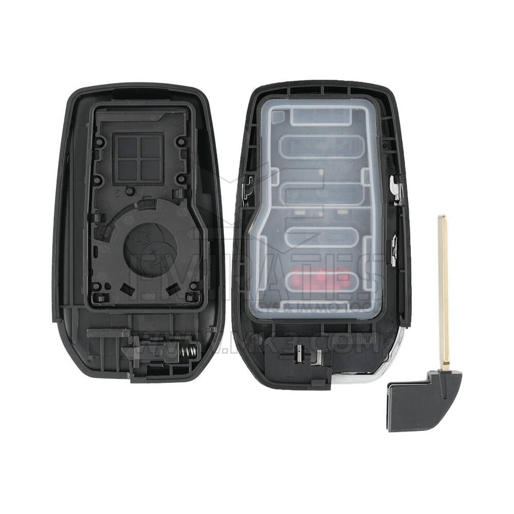 New Aftermarket Toyota Land Cruiser 2023 Smart Remote Key Shell 3+1 Buttons Chrome Sides BA Type SUV Trunk Type High Quality Best Price | Emirates Keys