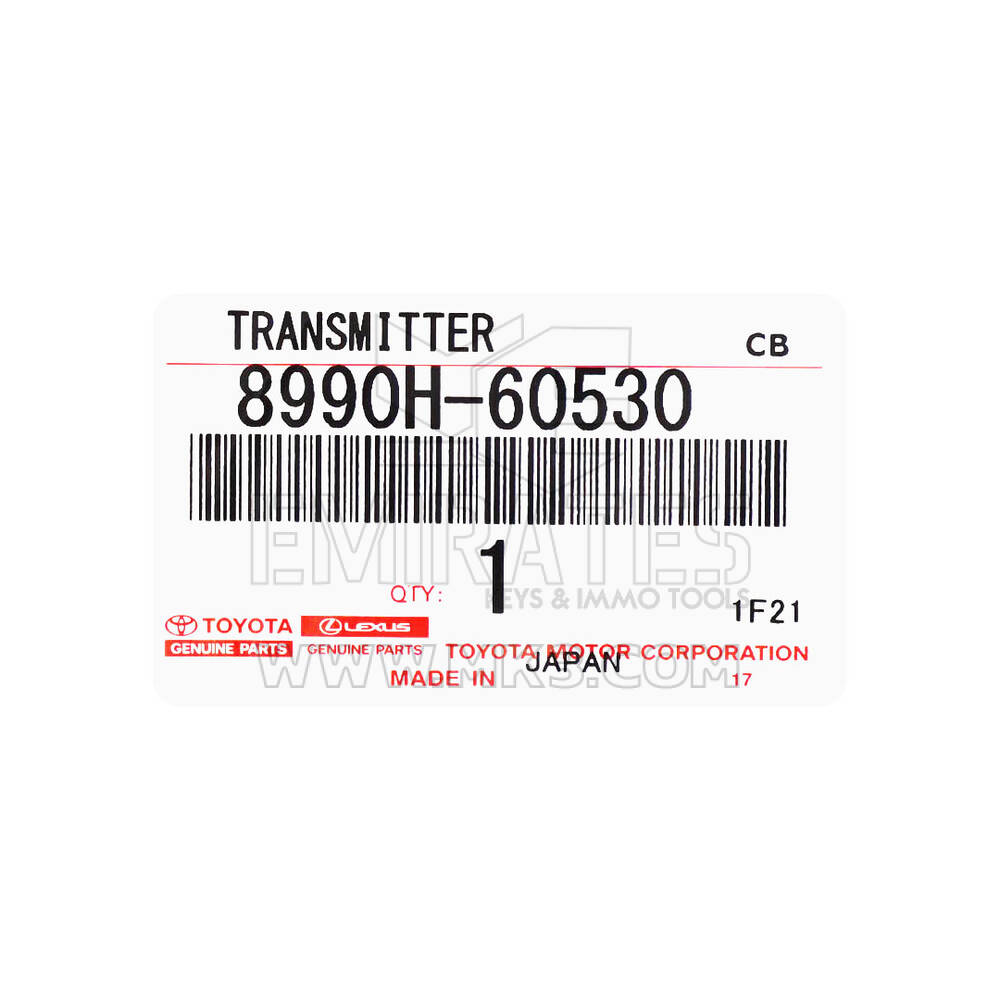 Новый оригинальный / OEM смарт-ключ с дистанционным управлением Toyota Land Cruiser 2022-2024, 3+1 кнопка, 433,58/434,42 МГц, номер детали OEM: 8990H-60530 / 8990H-60531 / 8990H-60532 | Emirates Keys