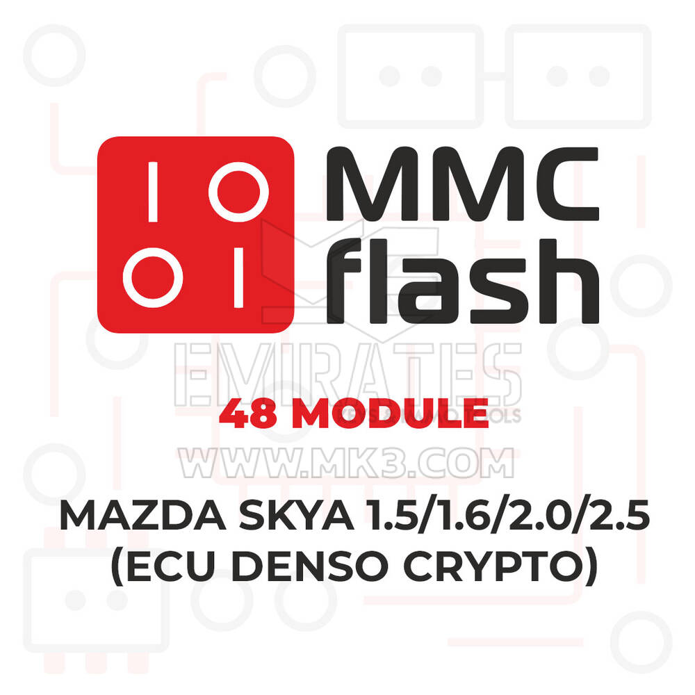 MMCFlash - 48 وحدة، Mazda SkyA 1.5/1.6/2.0/2.5 (ECU Denso Crypto)