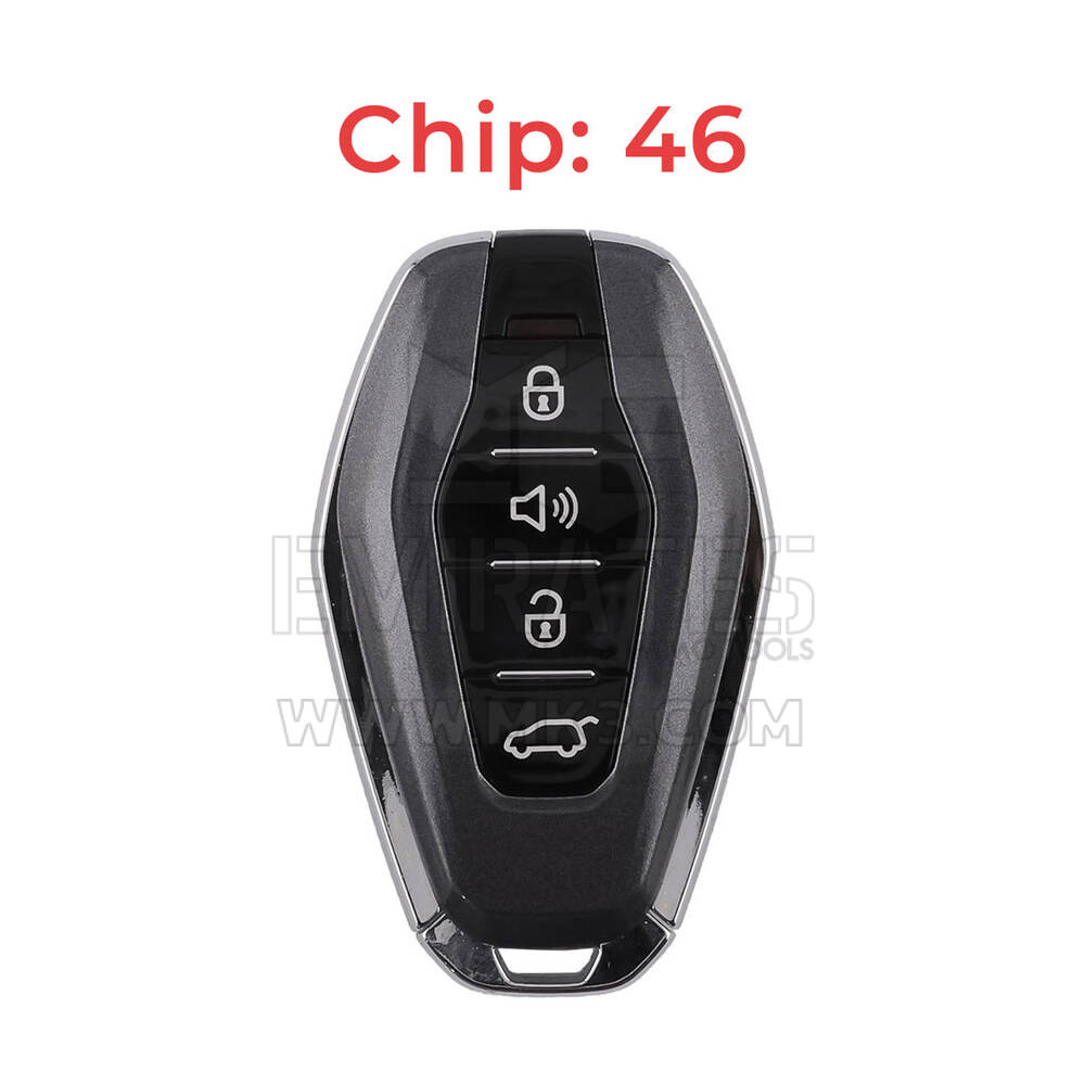 Jetour Original Smart Remote Key 3+1 Buttons 433MHz 46 Chip Black Color