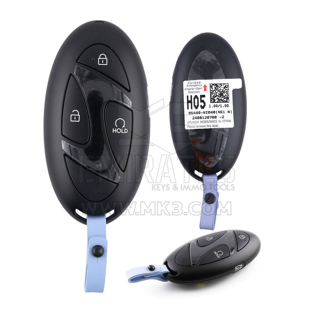 Hyundai IONIQ 2024 Chave Remota Inteligente Genuína 4 Botões 433MHz 95440-NI040