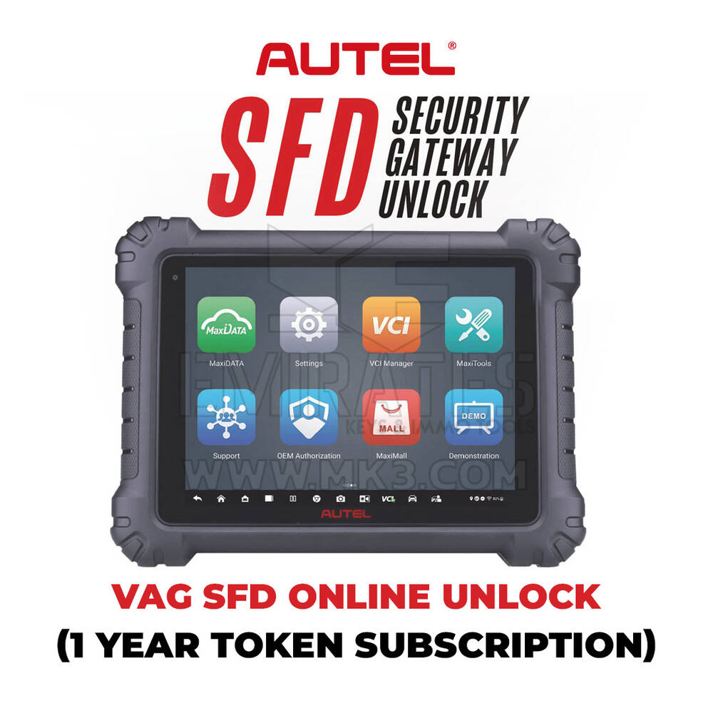 Autel - اشتراك رمز VAG SFD Online Unlock لمدة عام واحد