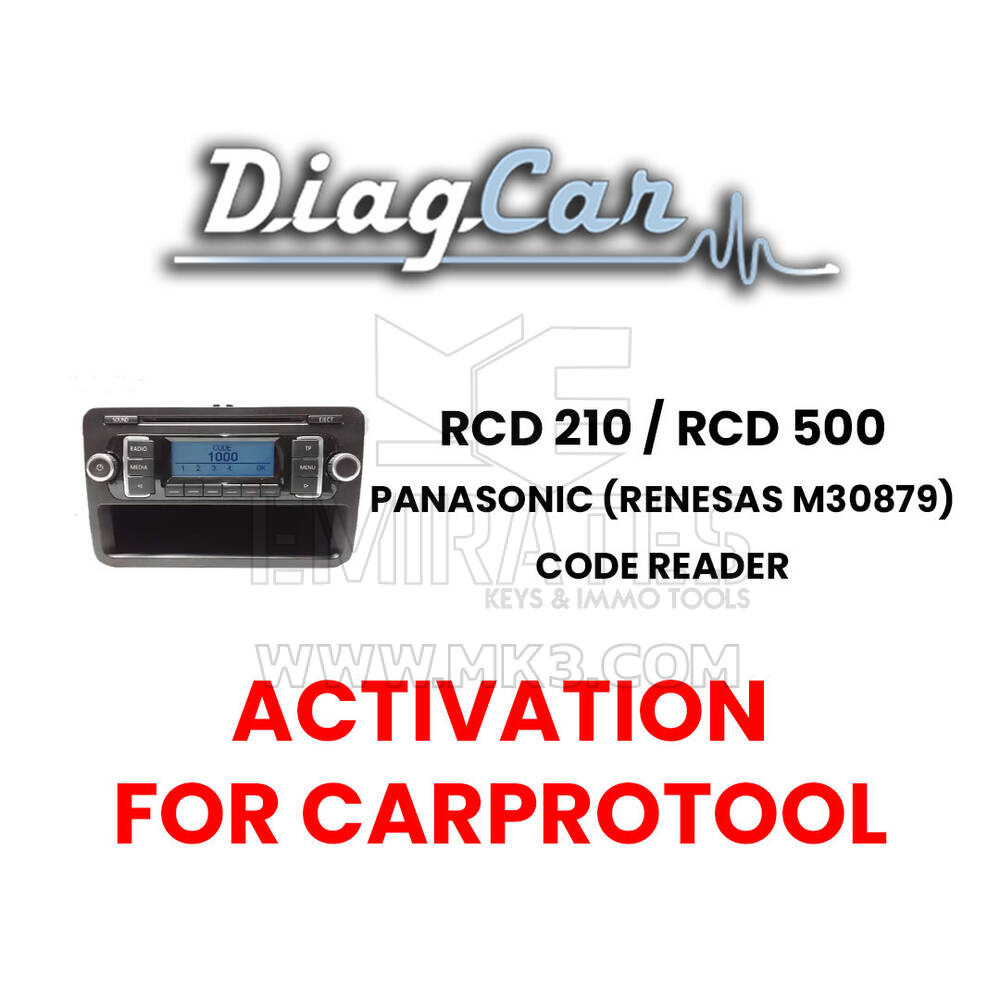 DiagCar RCD 210 / RCD 500 Panasonic (Renesas M30879) Code Reader