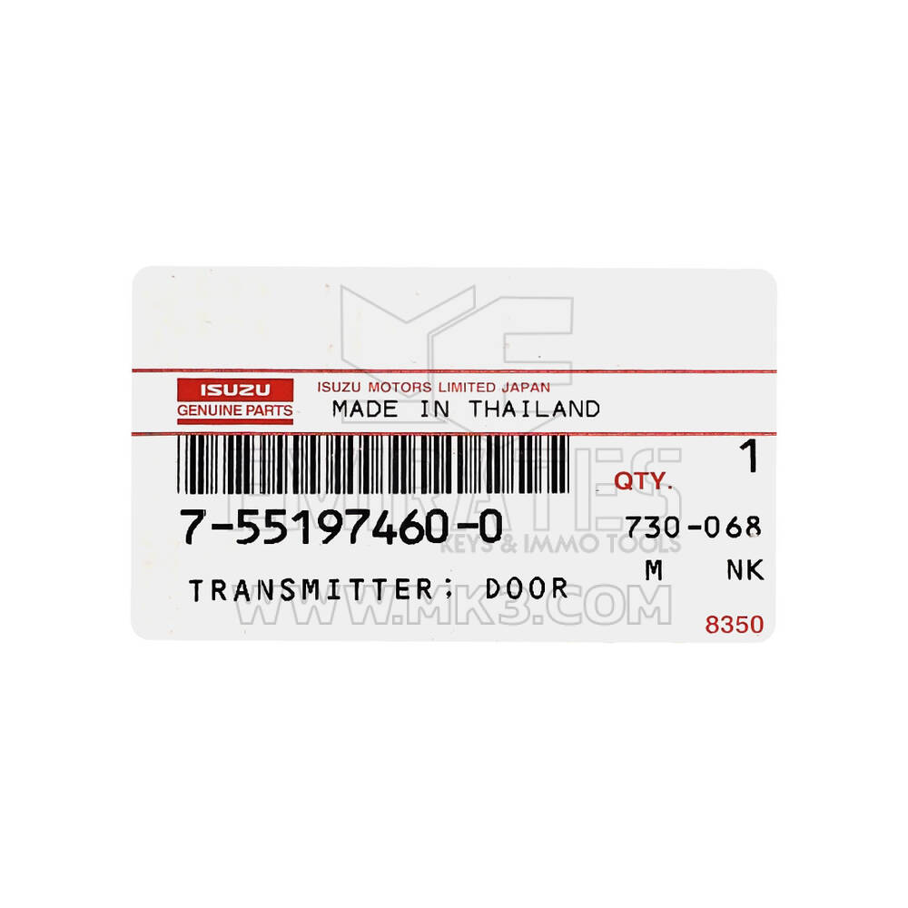 New Isuzu Genuine / OEM Smart Key  Remote 3 Buttons 433MHz OEM Part Number: 7-55197460-0  | Emirates Keys