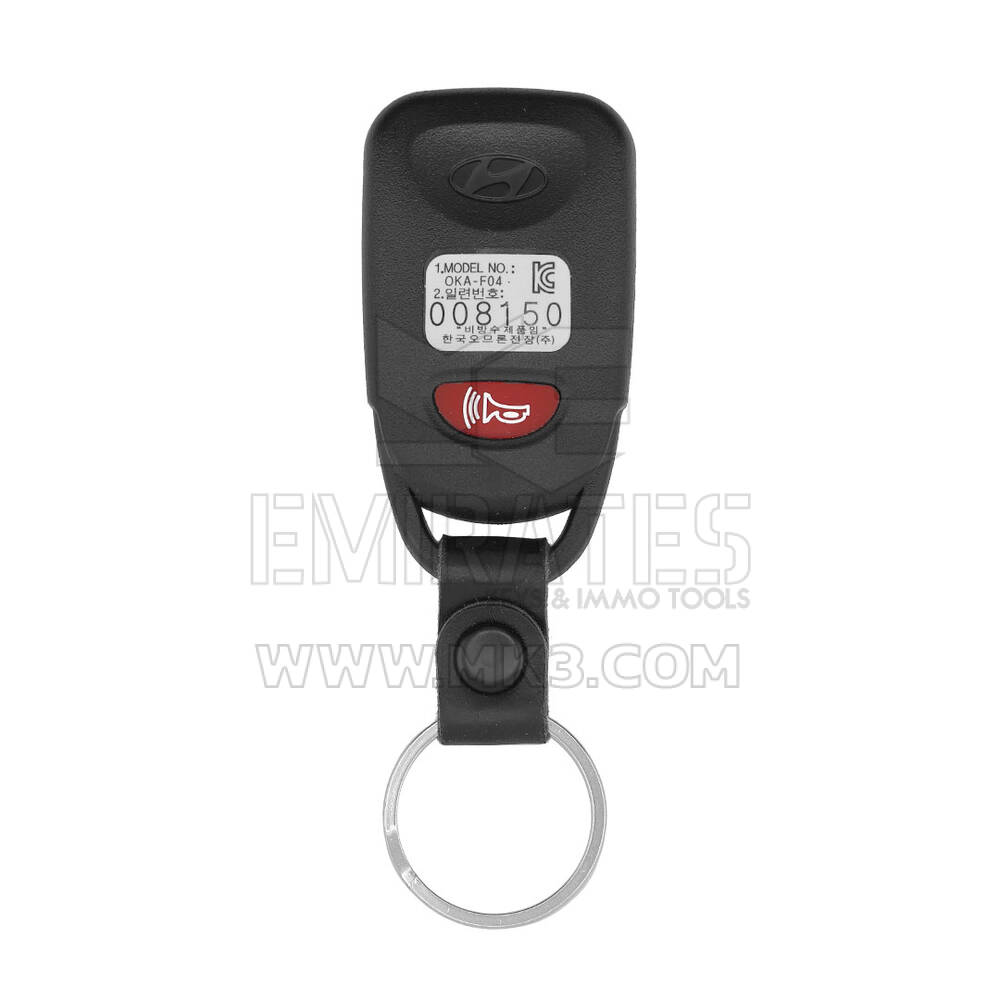 Hyundai Sonata 2011 Chave Remota Original 3+1 Botões 433MHz | MK3