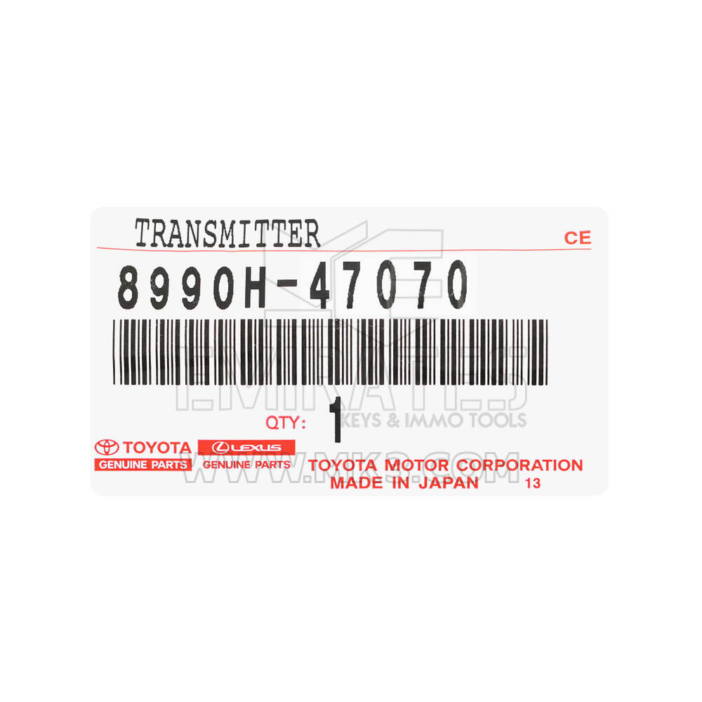 New Toyota Prius 2024 Genuine / OEM Smart Remote Key 3+1 Buttons 315MHz OEM Part Number: 8990H-47070, 8990H47070 | Emirates Keys