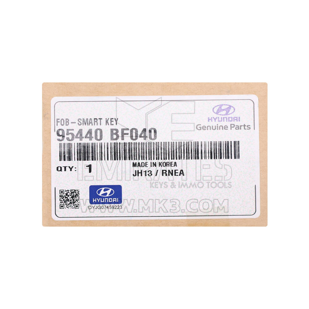 New Hyundai Kona 2024 Genuine / OEM Smart Remote Key 6 Buttons 433MHz OEM Part Number: 95440-BF040, 95440BF040 | Emirates Keys