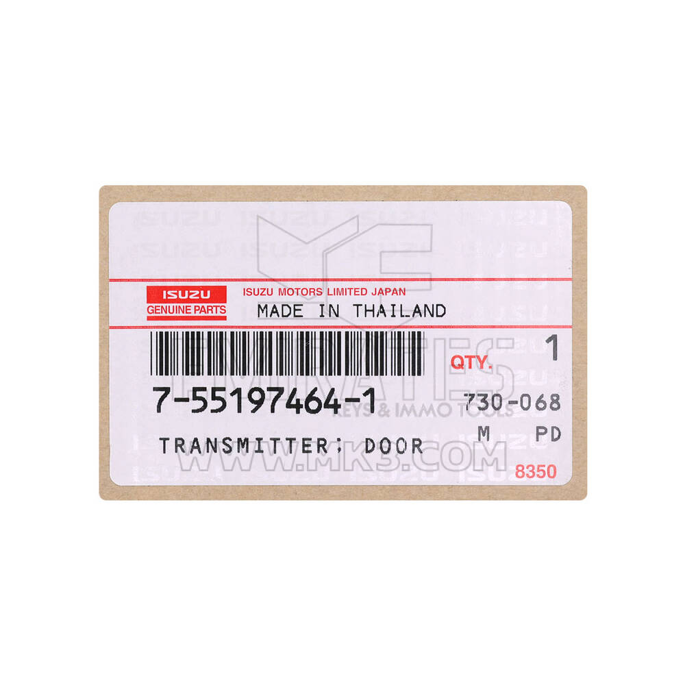 New Isuzu Genuine Smart Remote Key 2 Buttons 433MHz - Transponder - ID: HITAG 3 - ID47 NCF29AXX - OEM Part Number: 7-55197464-1 | Emirates Keys