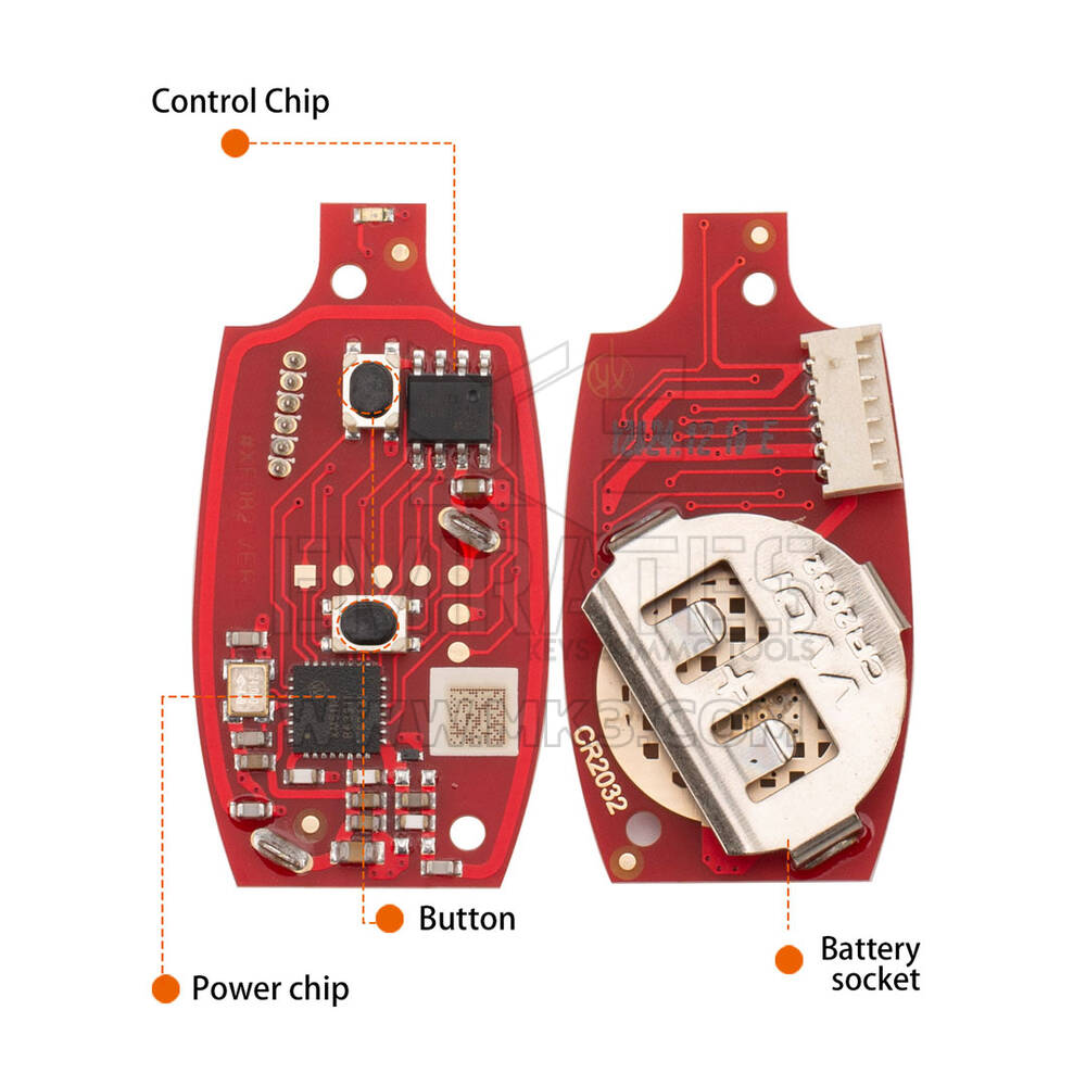 Novo controle remoto de garagem com fio Xhorse, 2 botões, 2ª geração, XKGD22EN, compatível com todas as ferramentas VVDI | Chaves Emirates