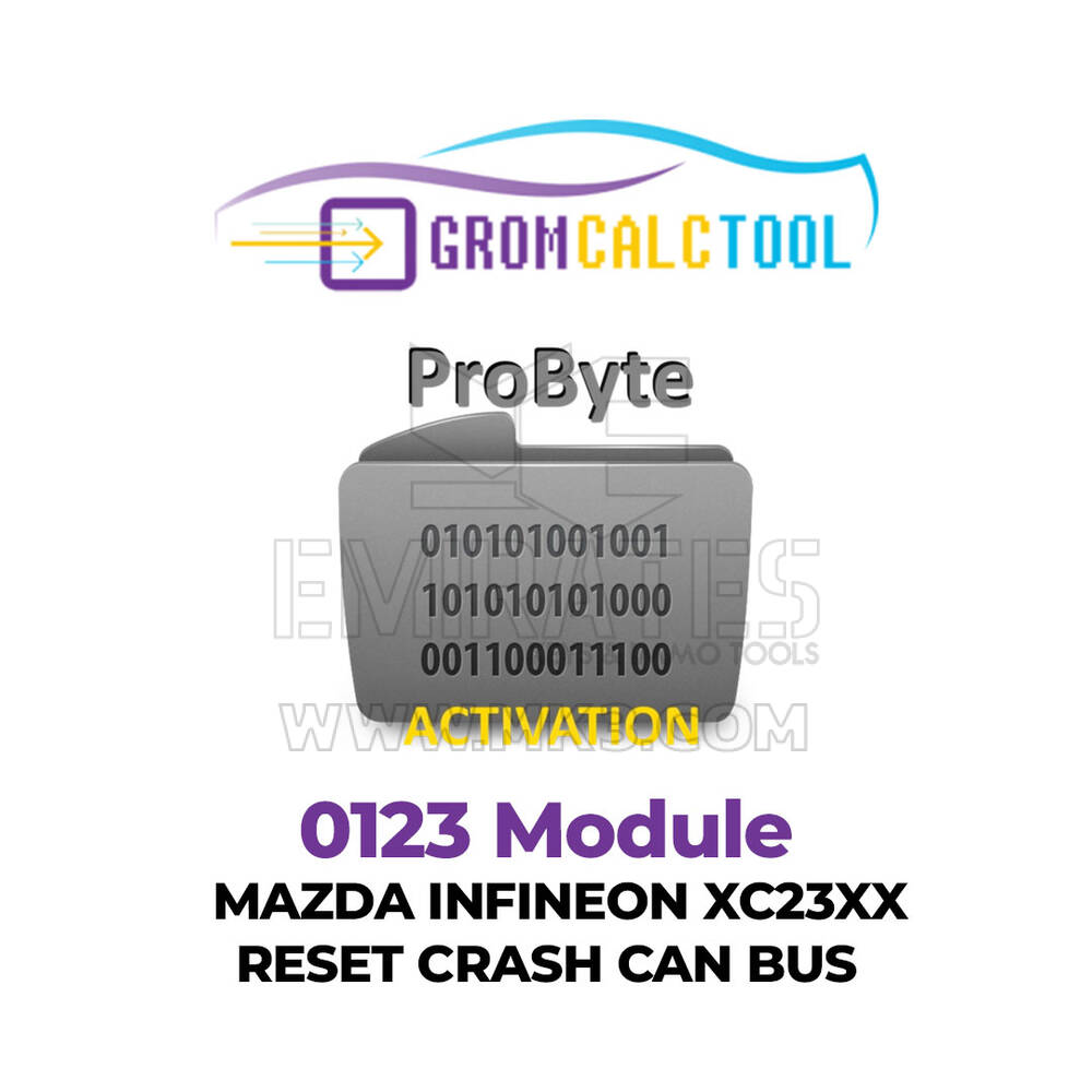 GromCalcTool 0123 وحدة Mazda INFINEON XC23XX إعادة تعيين تعطل CAN BUS
