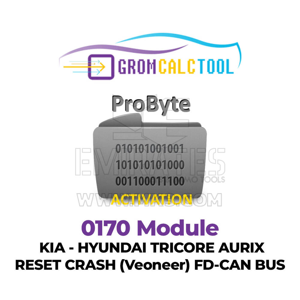 GromCalcTool 0170 Module KIA - HYUNDAI TRICORE AURIX RESET CRASH (Veoneer) FD-CAN BUS