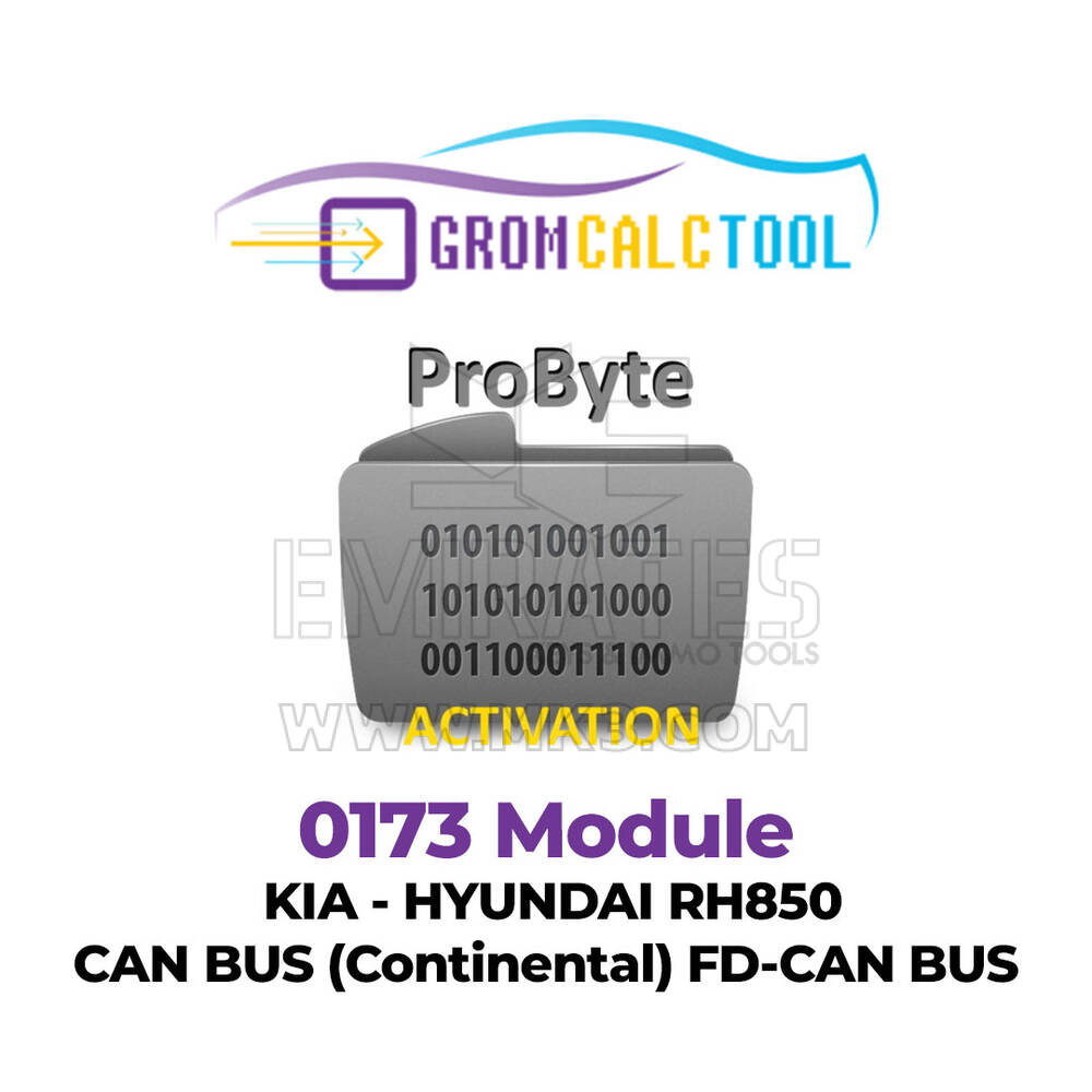 GromCalcTool 0173 Module KIA - HYUNDAI RH850 CAN BUS (Continental) FD-CAN BUS