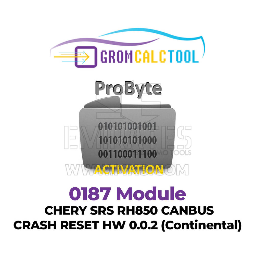 GromCalcTool 0187 Module CHERY SRS RH850 CANBUS CRASH RESET HW 0.0.2 (Continental)