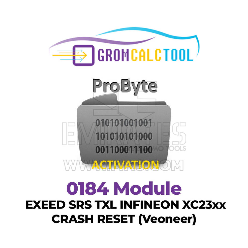 GromCalcTool 0184 Módulo EXEED SRS TXL INFINEON XC23xx CRASH RESET (Veoneer)