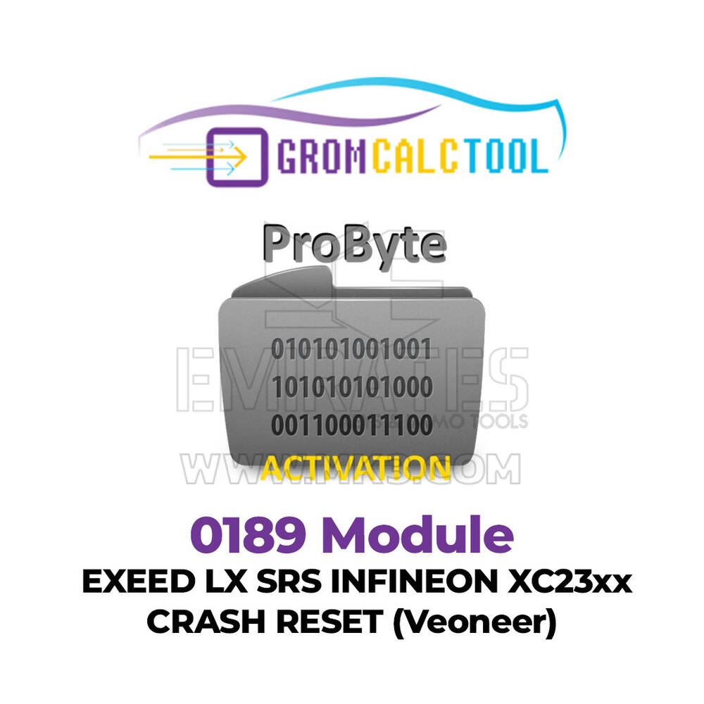GromCalcTool 0189 Módulo EXEED LX SRS INFINEON XC23xx CRASH RESET (Veoneer)