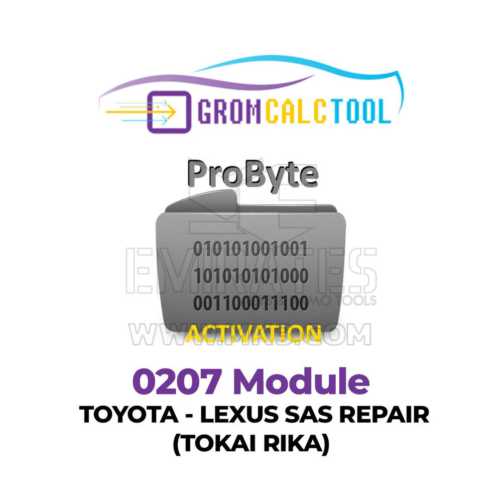GromCalcTool 0207 Módulo TOYOTA - LEXUS SAS REPARO (TOKAI RIKA)