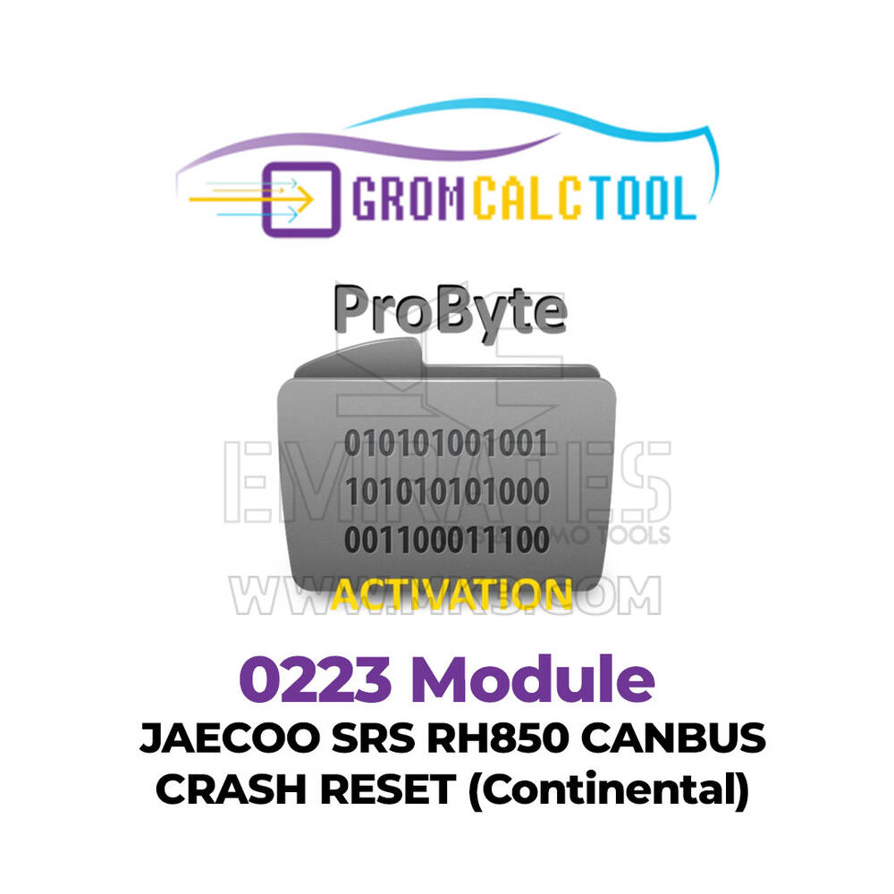 Módulo GromCalcTool 0223 Jaecoo SRS RH850 Canbus Crash Reset (Continental)