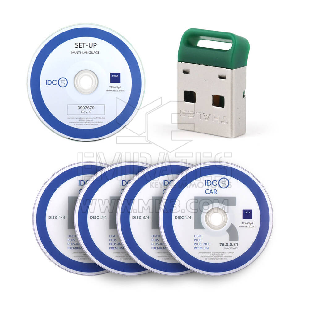 Texa IDC6 Car License (INC HASP KEY) For PC | MK3