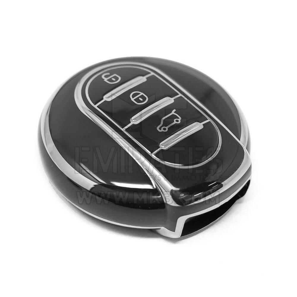 New Aftermarket Nano High Quality Cover For Mini Remote Key 3 Button Black Color Silver Frame BMW-C11Y3 | Emirates Keys