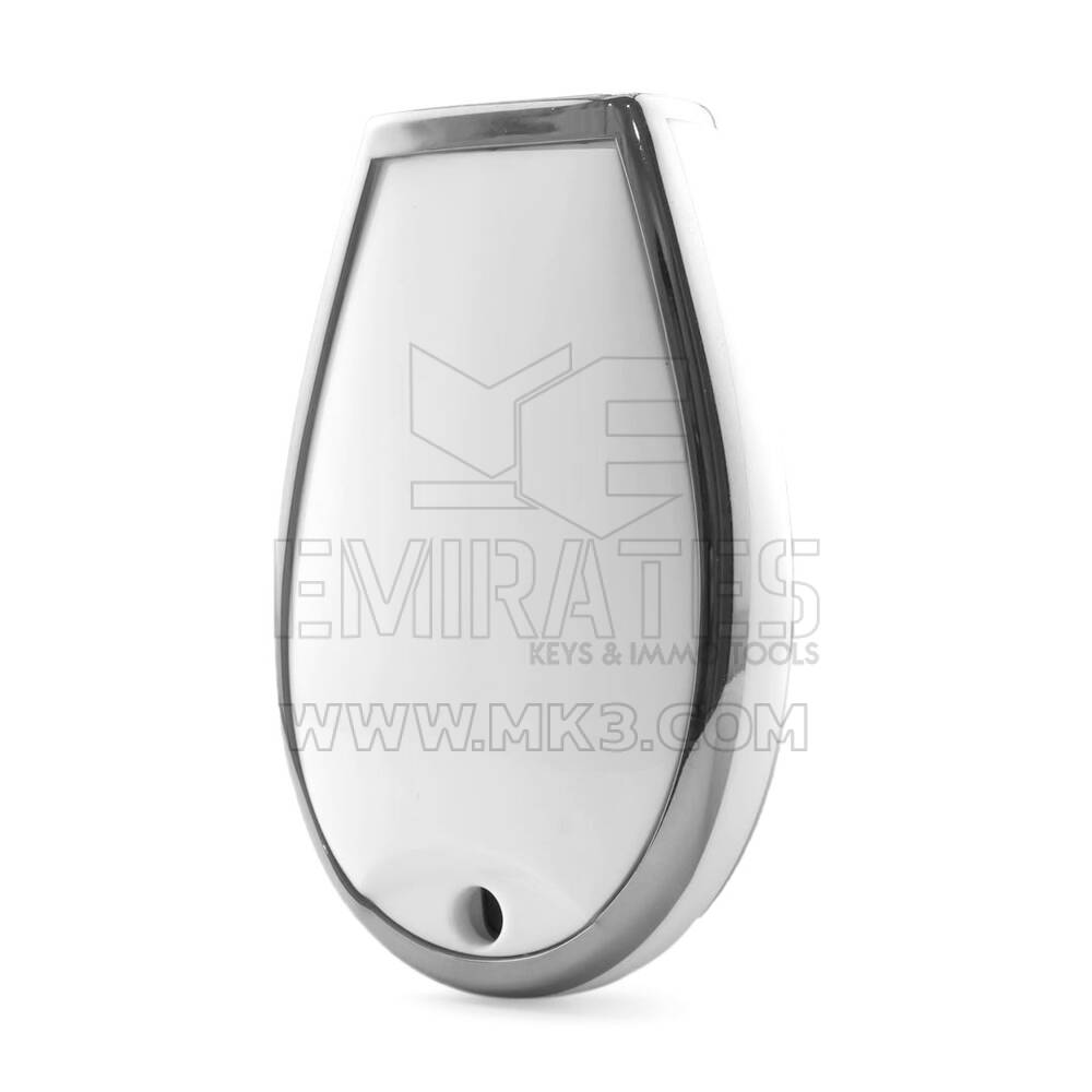 غطاء نانو لمفتاح دودج ريموت بأربعة أزرار وإطار أبيض وفضي Dodge-A11Y4A | MK3