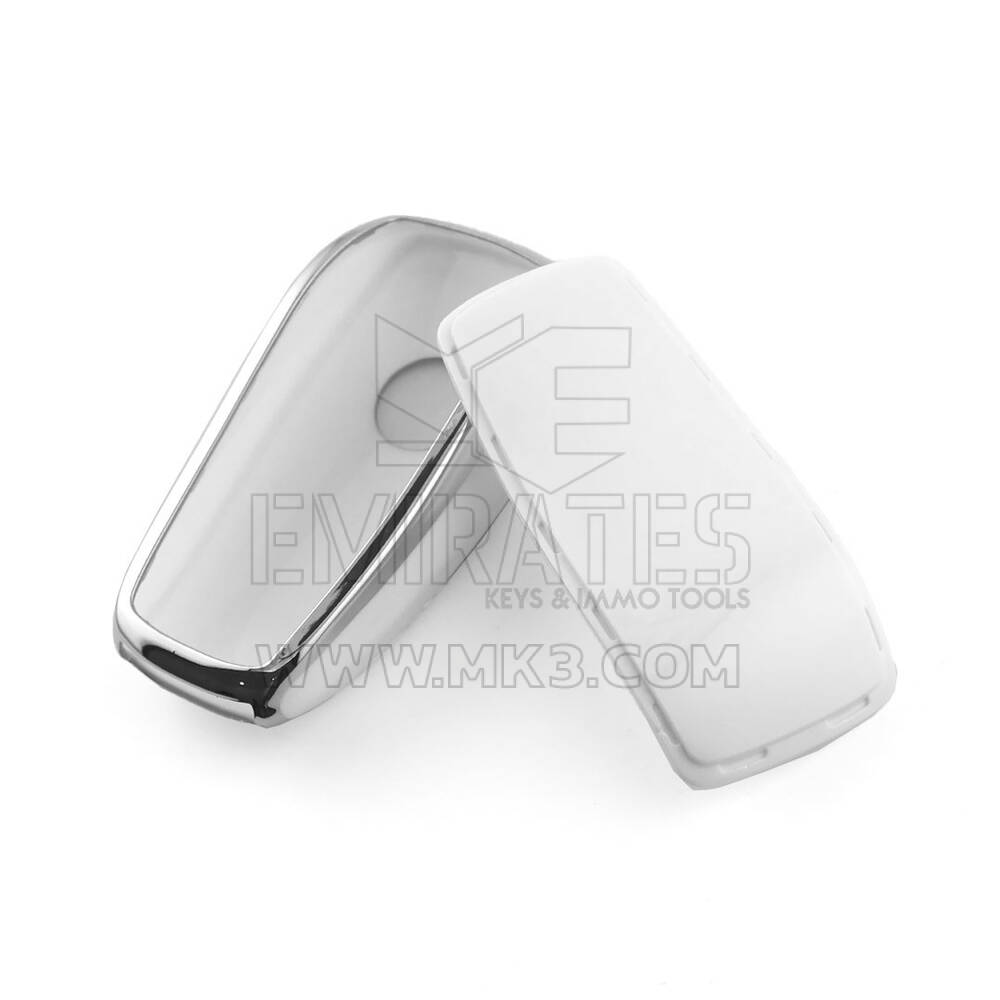 New Aftermarket Nano High Quality Cover For Mercedes Remote Key 3 Button White Color Silver Frame Benz-B11Y3 | Emirates Keys