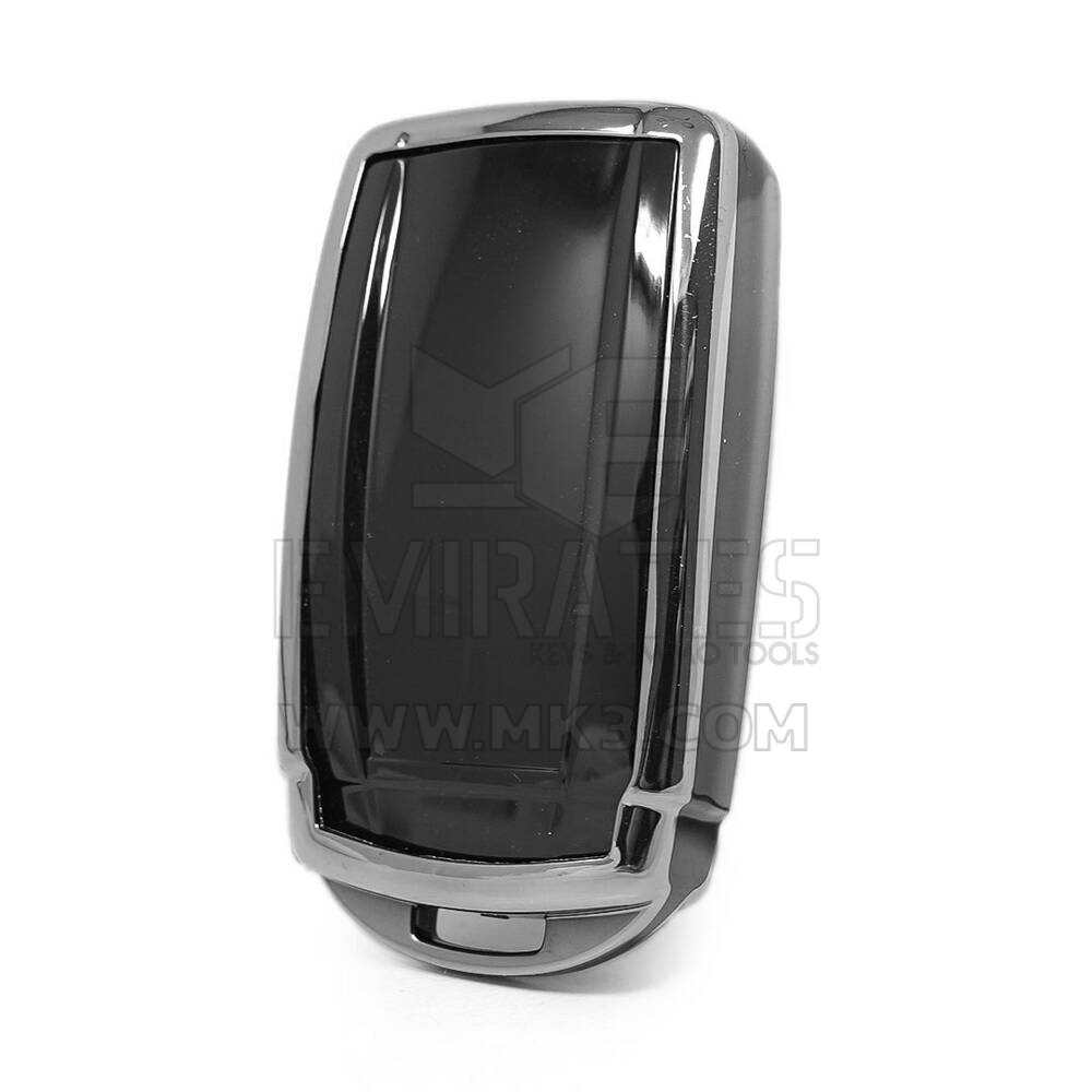 Nanocubierta para mando a distancia Honda de 4 botones, color negro, marco plateado HD-E11Y4B | MK3