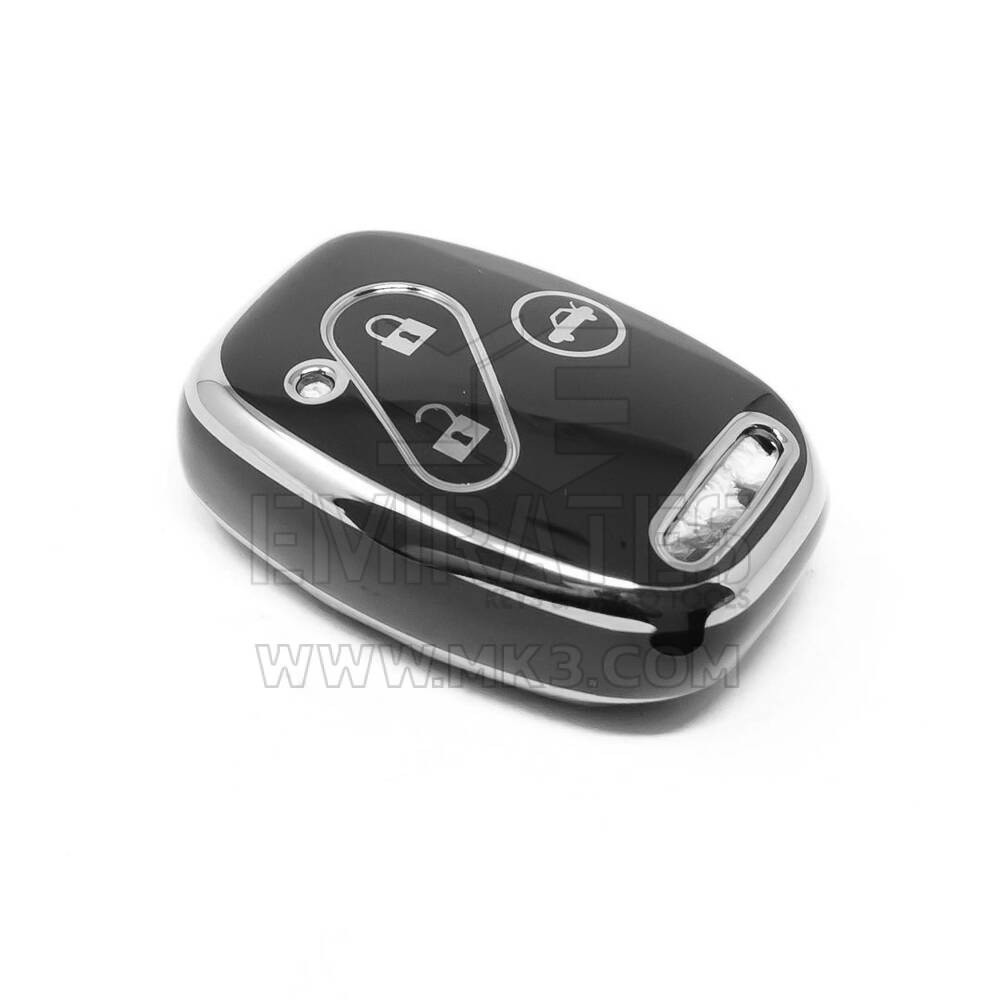New Aftermarket Nano High Quality Cover For Honda Remote Key 3 Button Black Color Silver Frame HD-J11Y3A | Emirates Keys