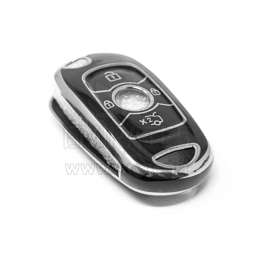 New Aftermarket Nano High Quality Cover For Buick Remote Key 4 Button Black Color Silver Frame BK-B11Y | Emirates Keys