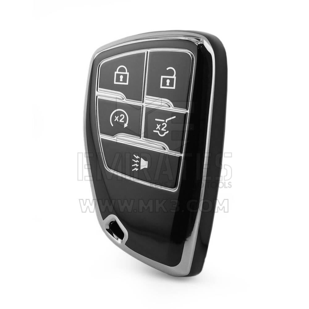 Nano High Quality Cover For Buick Remote Key 5 Button Black Color Silver Frame BK-D11Y5A