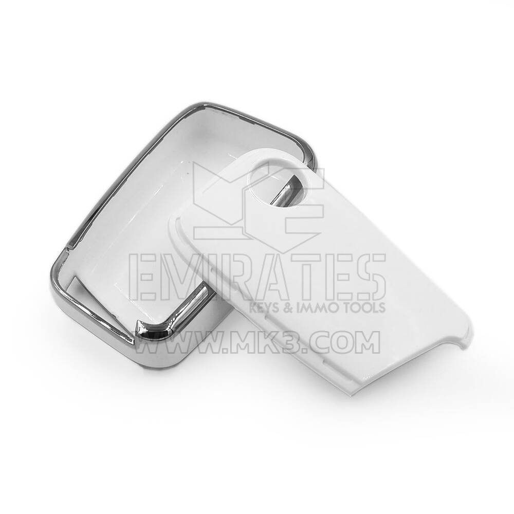 New Aftermarket Nano High Quality Cover For Volkswagen Remote Key 3 Button White Color Silver Frame VW-D11Y3 | Emirates Keys