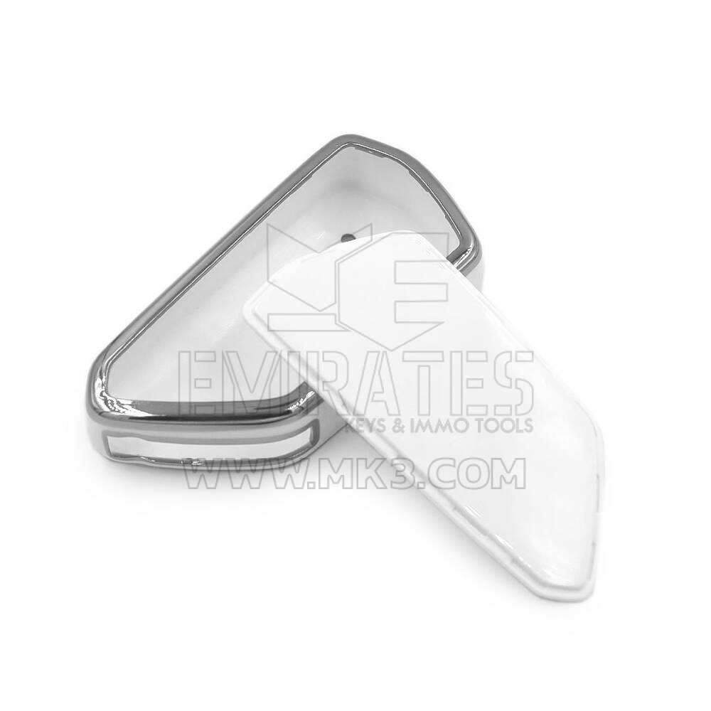 New Aftermarket Nano High Quality Cover For Volkswagen Remote Key 3 Button White Color Silver Frame VW-G11Y | Emirates Keys