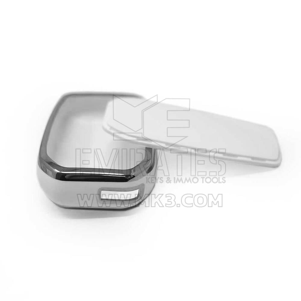 New Aftermarket Nano High Quality Cover For Toyota Remote Key 2 Button White Color Silver Frame TYT-A11Y2 | Emirates Keys