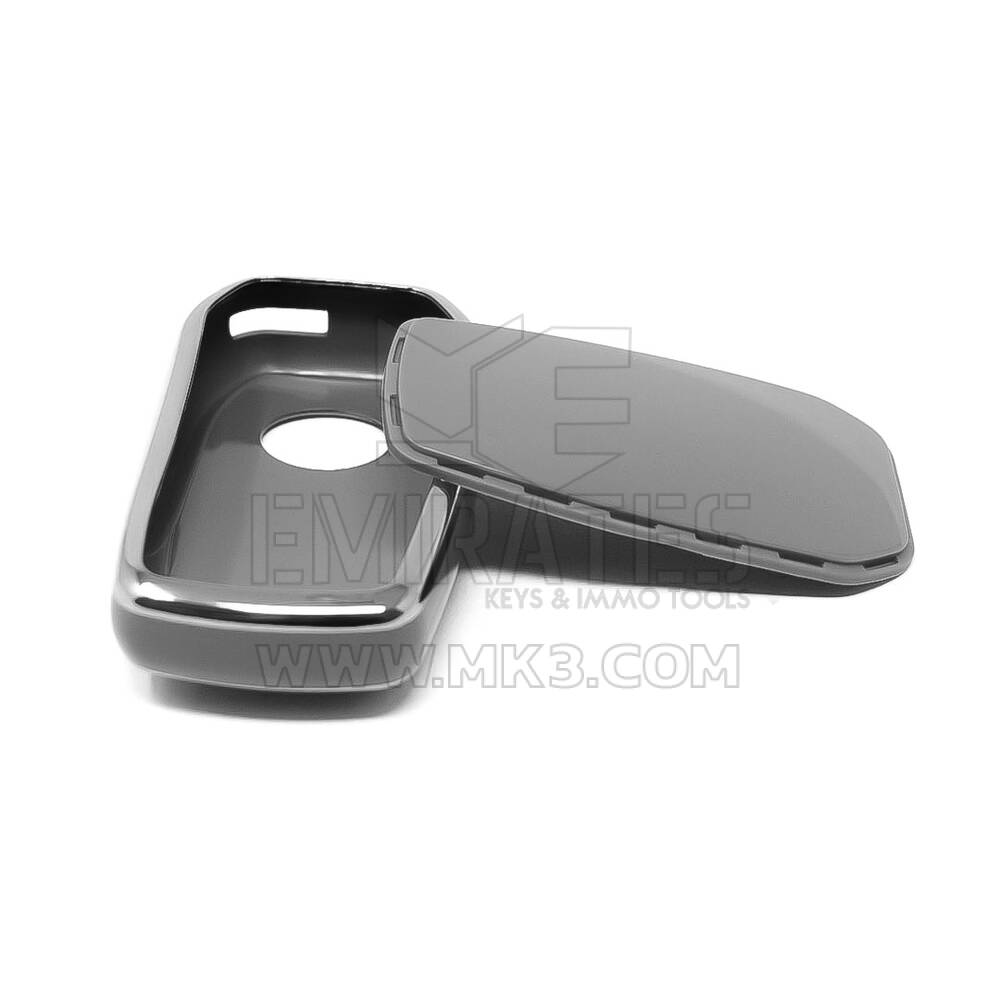 New Aftermarket Nano High Quality Cover For Toyota Remote Key 2 Button Dark Gray Color Silver Frame TYT-A11Y2 | Emirates Keys