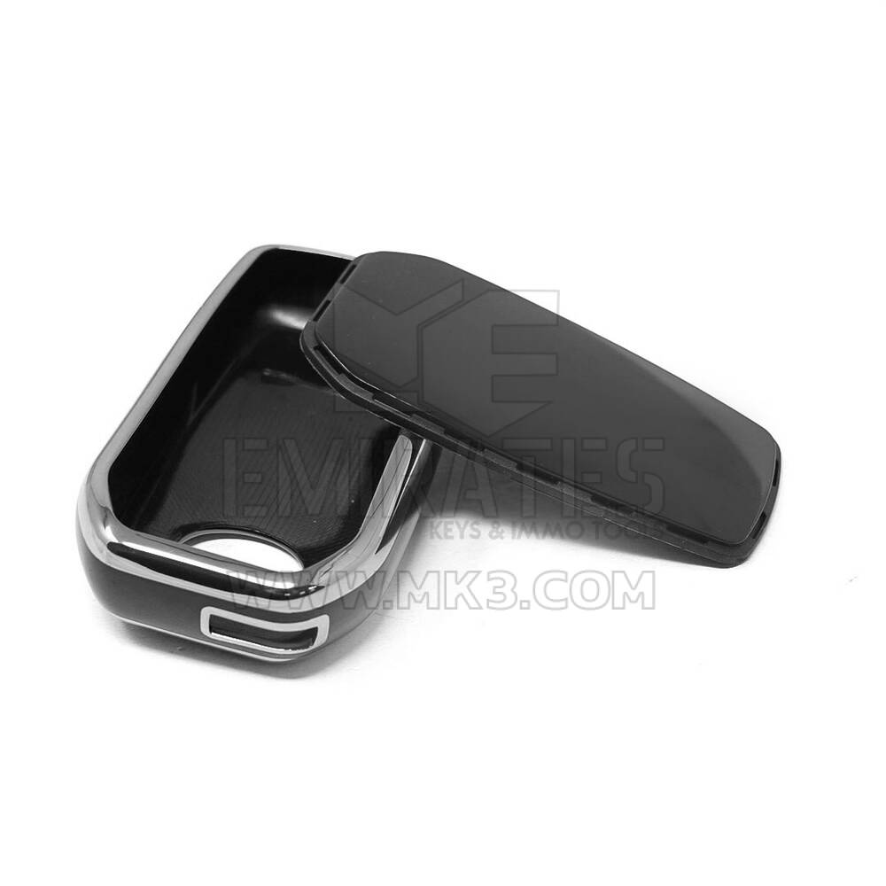 New Aftermarket Nano High Quality Cover For Toyota Remote Key 3 Button Black Color Silver Frame TYT-A11Y3 | Emirates Keys
