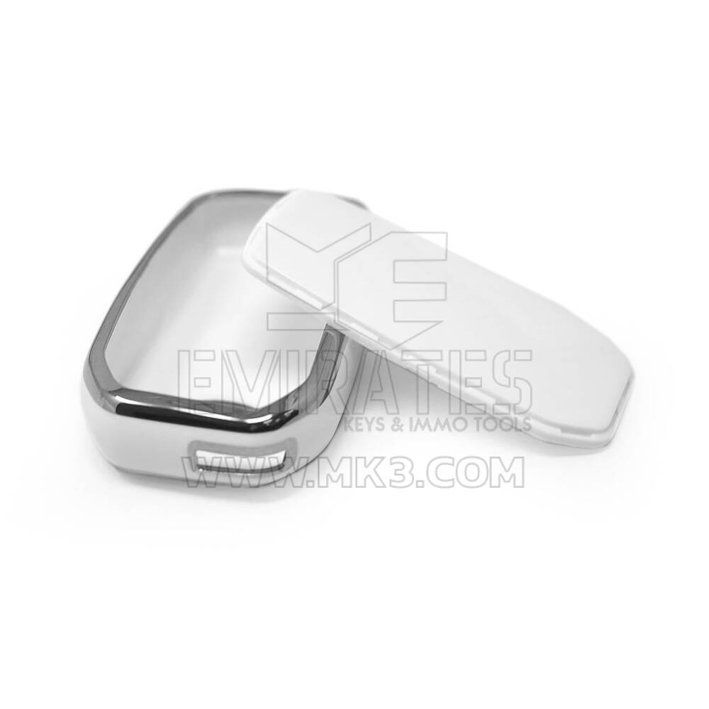 New Aftermarket Nano High Quality Cover For Toyota Remote Key 3 Button White Color Silver Frame TYT-A11Y3 | Emirates Keys