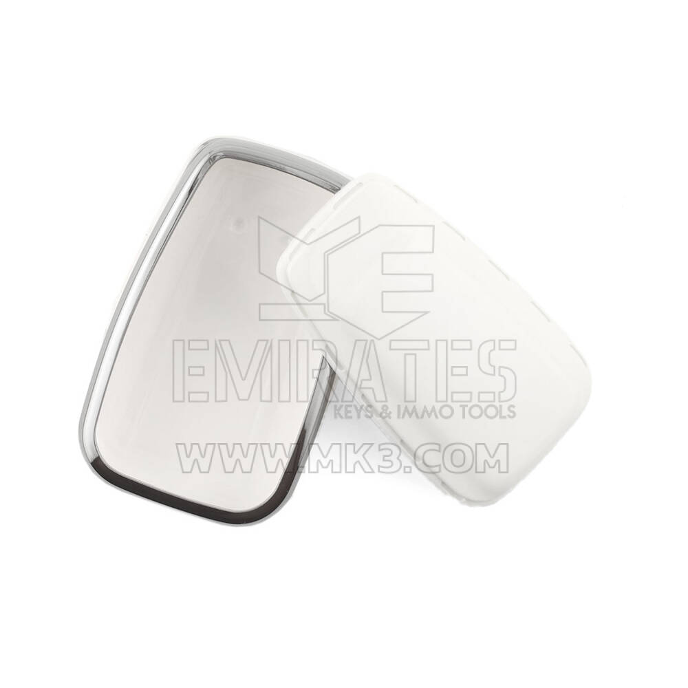 New Aftermarket Nano High Quality Cover For Toyota Remote Key 2 Button White Color Silver Frame TYT-B11Y2 | Emirates Keys