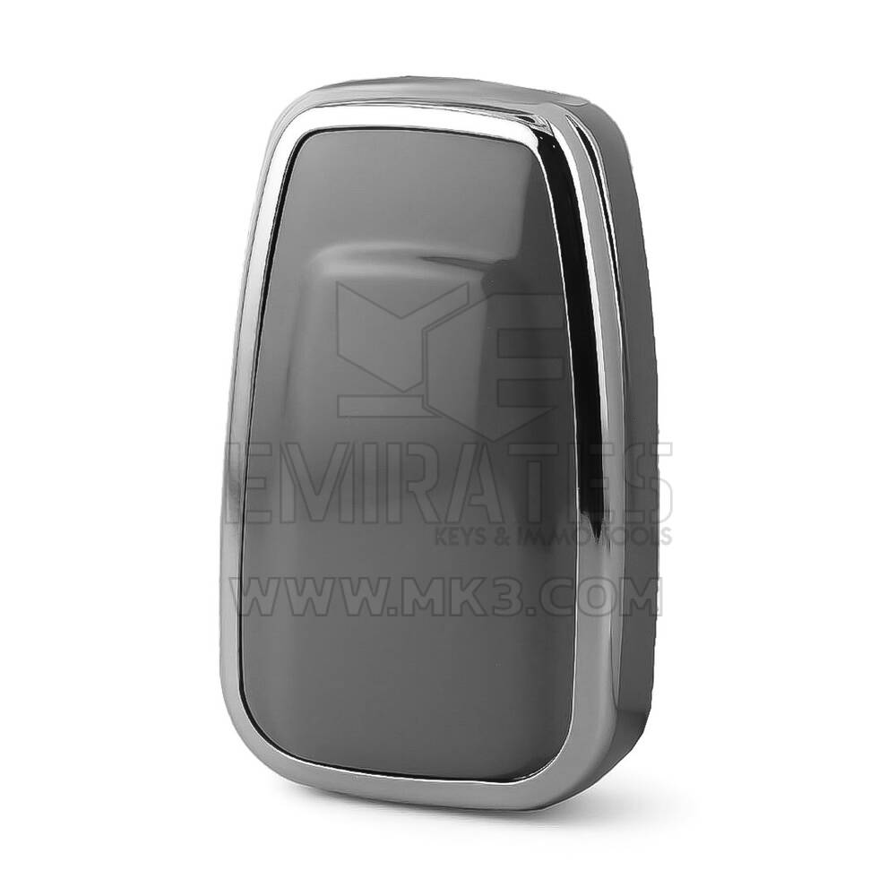 Нано-чехол для дистанционного ключа Toyota с 4 кнопками, темно-серый цвет, серебристая оправа, TYT-B11Y4 | MK3
