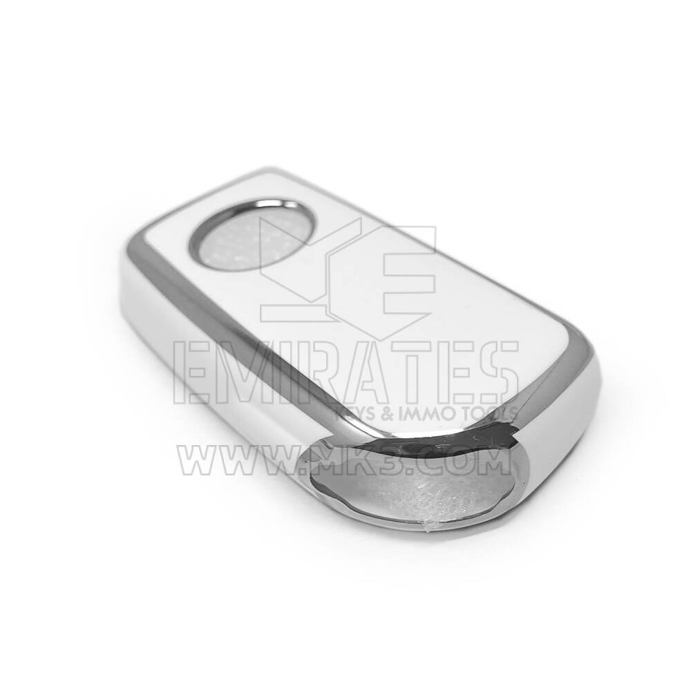 New Aftermarket Nano High Quality Cover For Toyota Remote Key 3 Button White Color Silver Frame TYT-C11Y3 | Emirates Keys