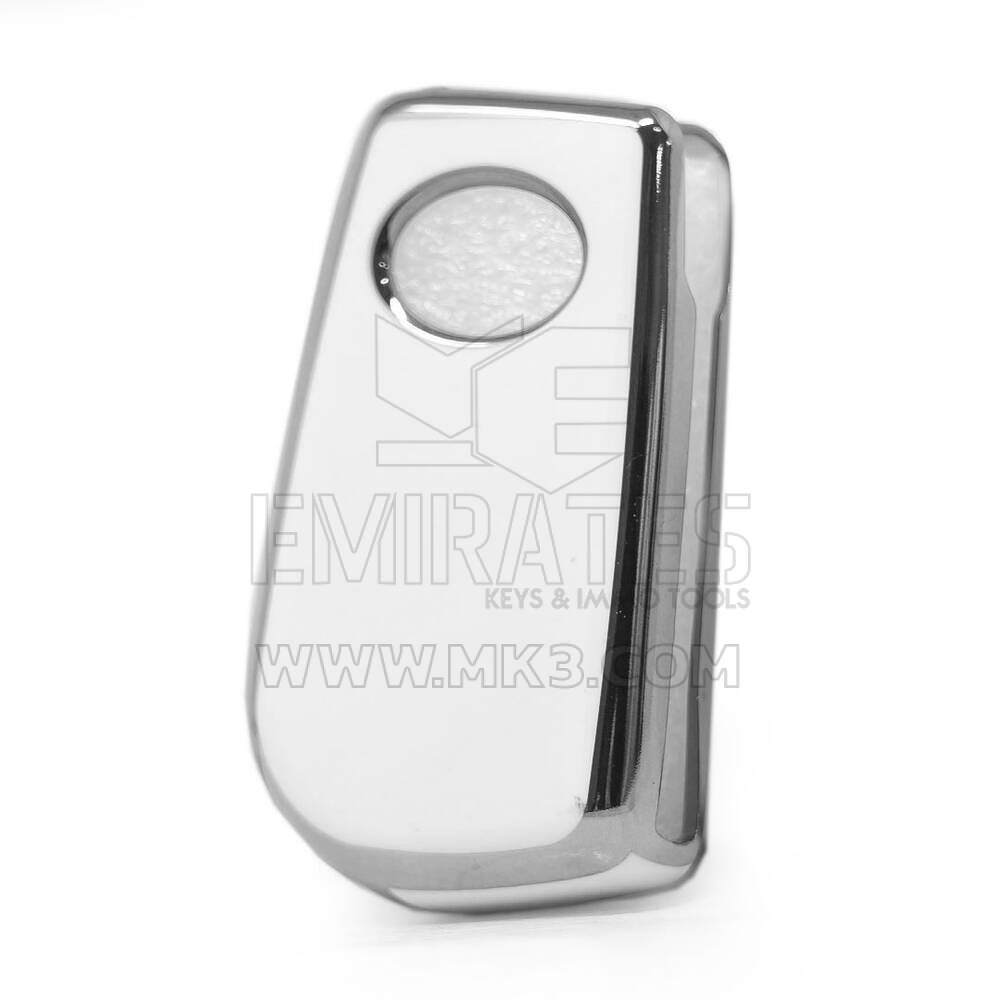 Nano Cover For Toyota Remote Key 4 Button White Color Silver Frame TYT-C11Y4 | MK3
