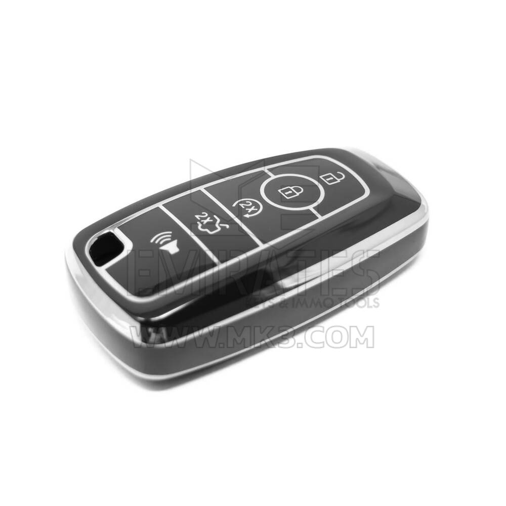 New Aftermarket Nano High Quality Cover For Ford Remote Key 5 Button Black Color Silver Frame Ford-B11Y5 | Emirates Keys