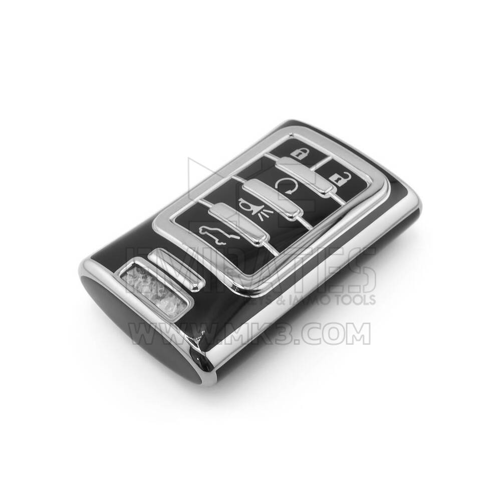 New Aftermarket Nano High Quality Cover For Cadillac Remote Key 5 Button Black Color Silver Frame CDLC-C11Y5 | Emirates Keys