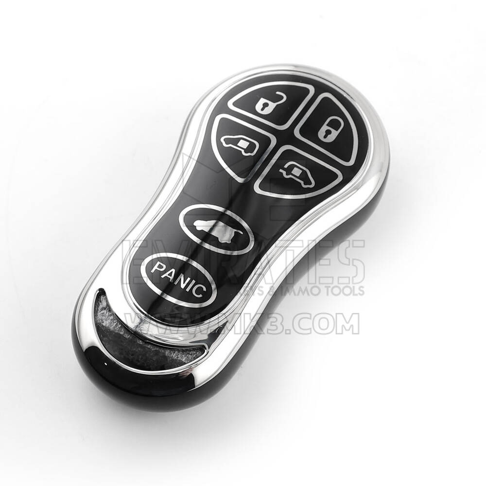 New Aftermarket Nano High Quality Cover For Chrysler Remote Key 6 Button Black Color Silver Frame CRSL-C11Y | Emirates Keys