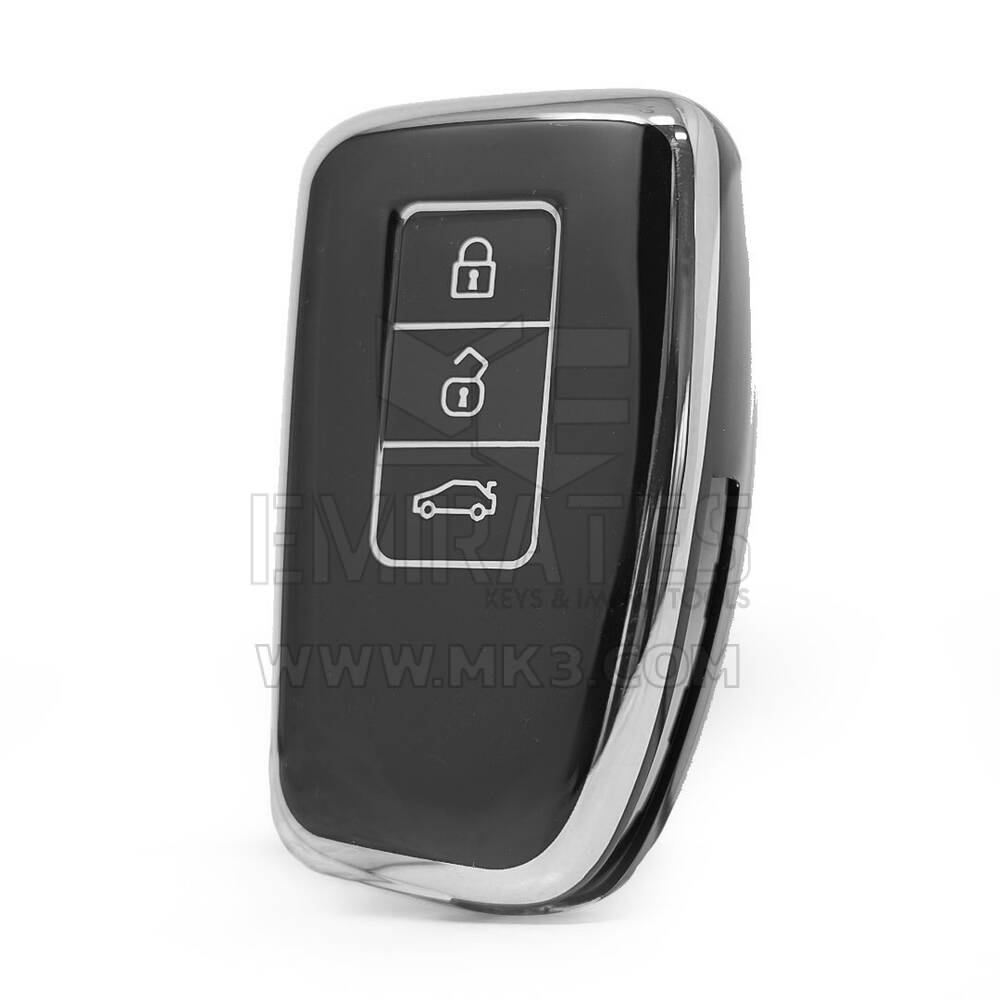 Nano High Quality Cover For Lexus Remote Key 3 Button Black Color Silver Frame LXS-A11Y3