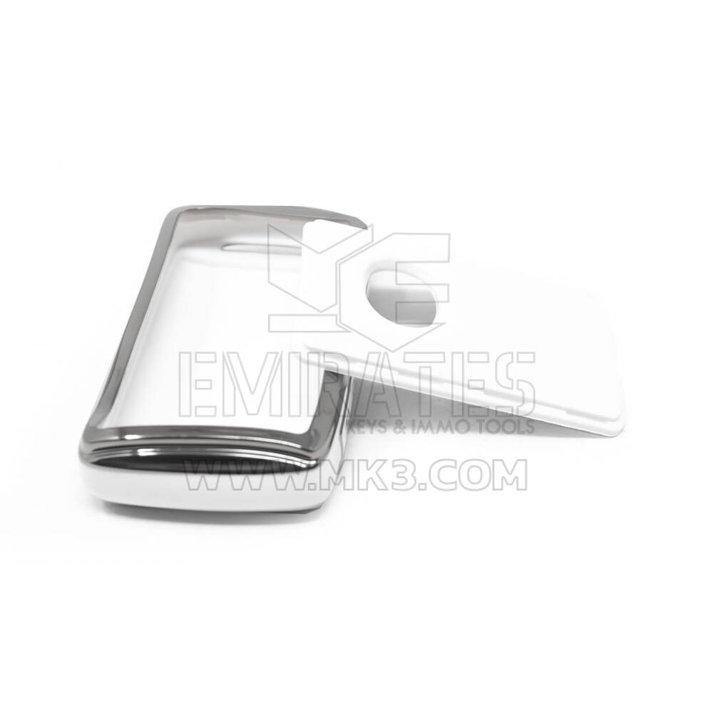 New Aftermarket Nano High Quality Cover For Mazda Remote Key 4 Button White Color Silver Frame MZD-B11Y4 | Emirates Keys