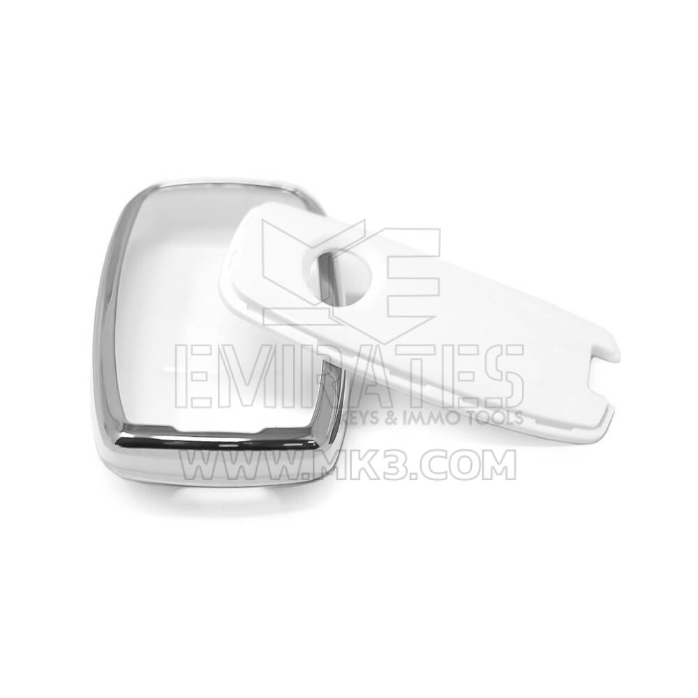 New Aftermarket Nano High Quality Cover For KIA Remote Key 3 Button White Color Silver Frame KIA-A11Y3 | Emirates Keys