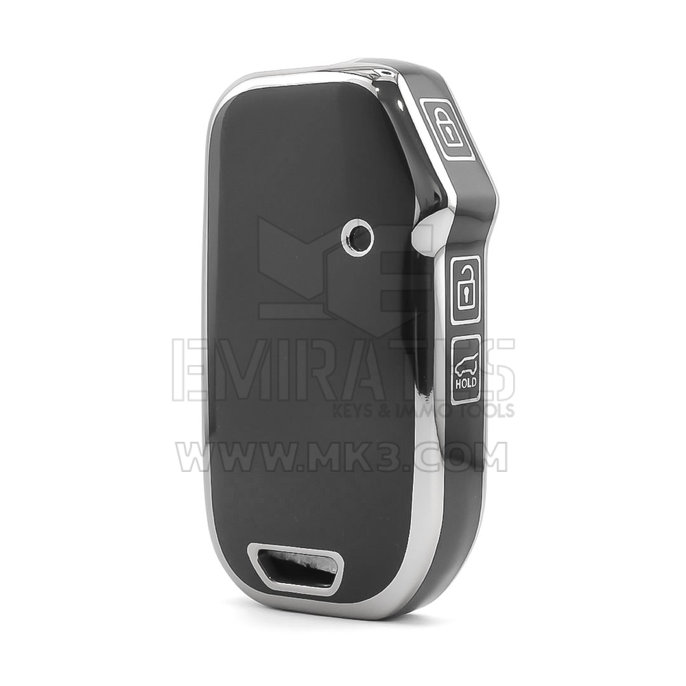 Nano High Quality Cover For KIA Remote Key 3 Button Black Color Silver Frame KIA-C11Y3