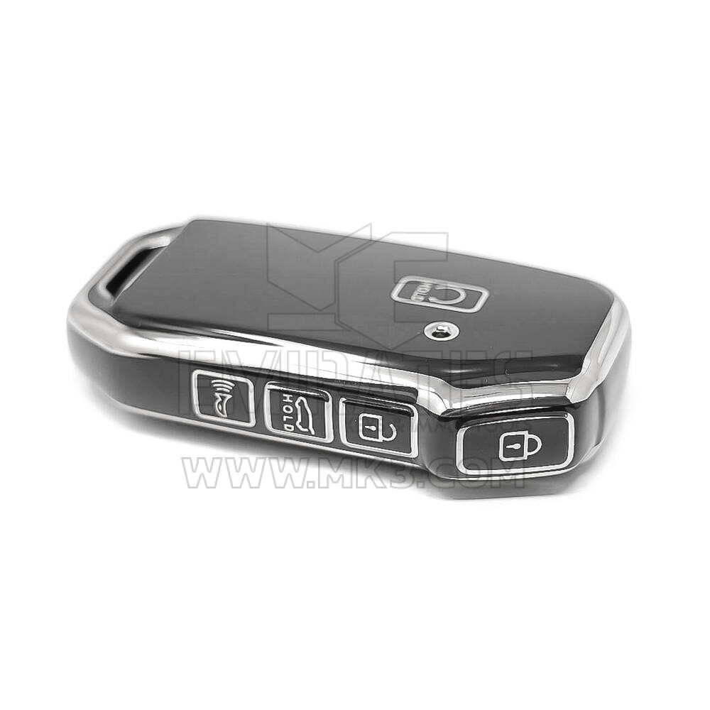 New Aftermarket Nano High Quality Cover For KIA Remote Key 5 Button Black Color Silver Frame KIA-C11Y5 | Emirates Keys