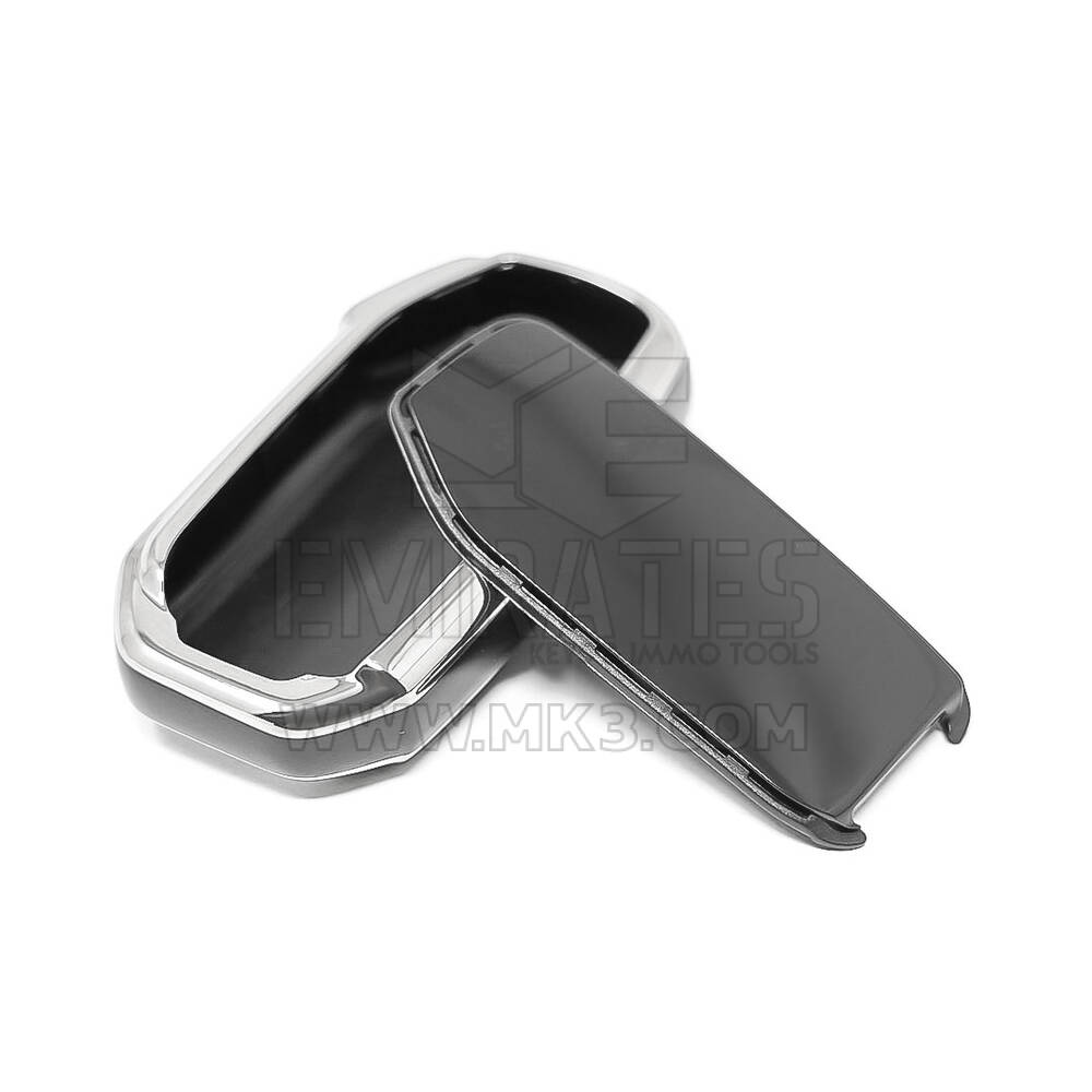 New Aftermarket Nano High Quality Cover For KIA Remote Key 4 Button Black Color Silver Frame KIA-T11Y4 | Emirates Keys