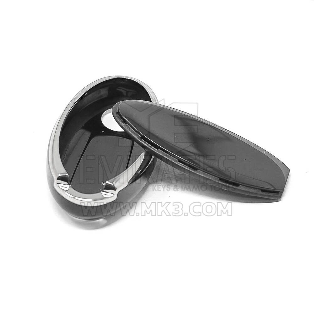 New Aftermarket Nano High Quality Cover For Nissan Remote Key 4 Button Black Color Silver Frame NS-A11Y4A | Emirates Keys